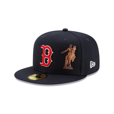 Black Boston Red Sox Hat - New Era MLB Team Describe 59FIFTY Fitted Caps USA5870941